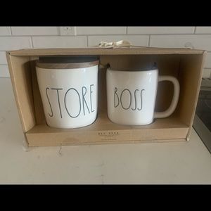 Rae Dunn gift set mug and jar canister